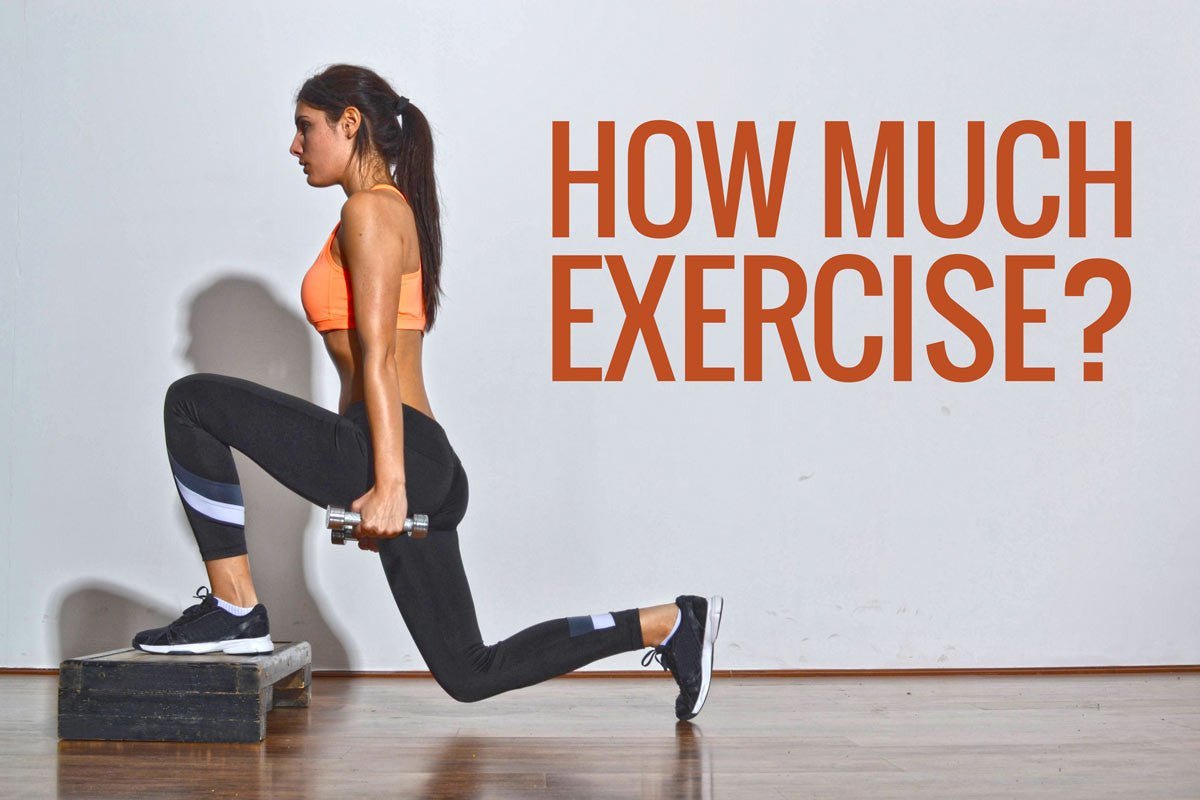 Woman doing a step lunge beside exercise guidance