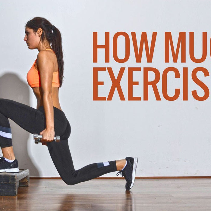 Woman doing a step lunge beside exercise guidance