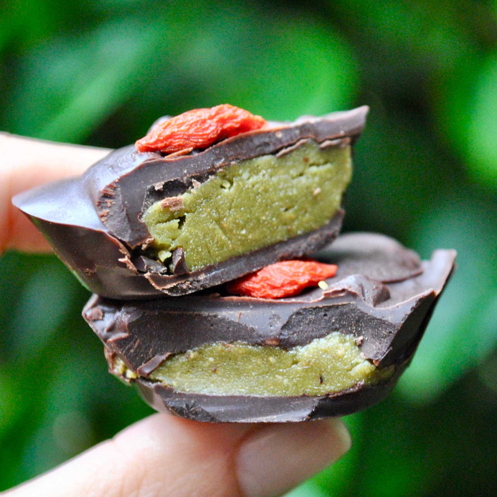 Moringa Powder Recipe - Chocolate Green Nut Butter Cups