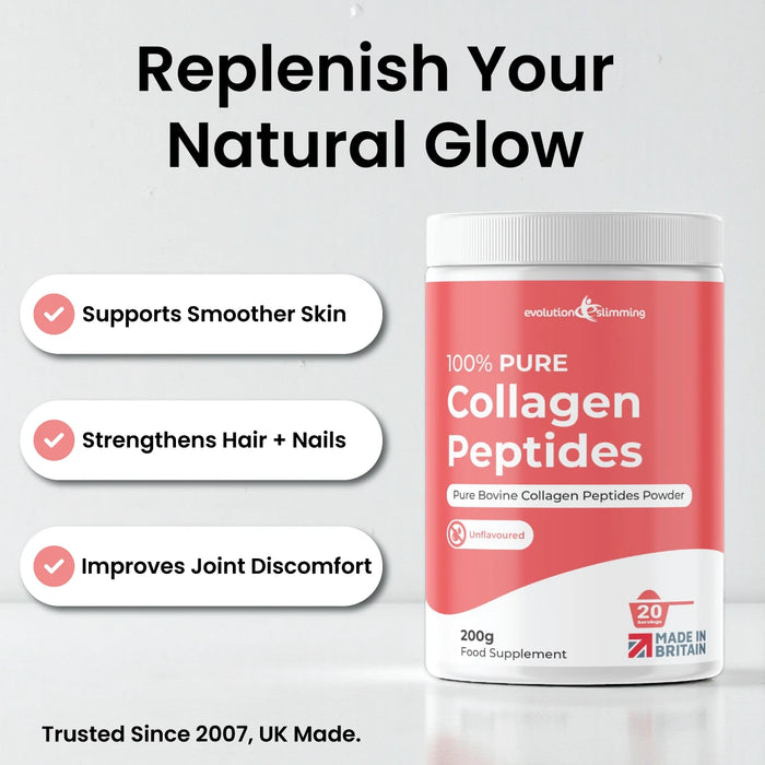 100% Pure Collagen Powder - Younger Skin, Stronger Joints, Better You Evolution Slimming