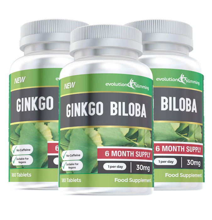Ginkgo Biloba Tablets - 6 month Supply
