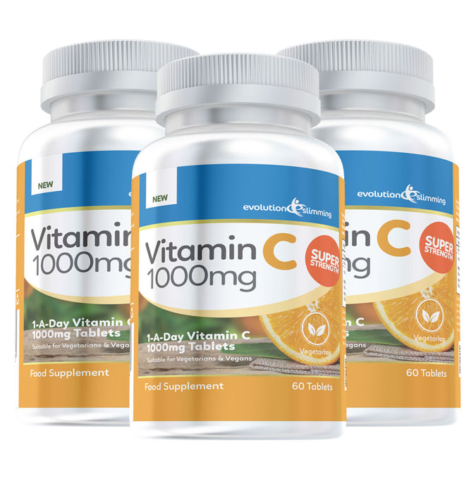 Vitamin C 1000mg Tablets, Suitable for Vegetarians & Vegans