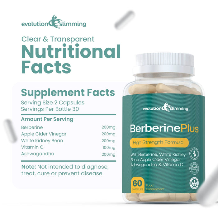 Berberine Plus  – Fast-Acting Metabolic Support - 60 Capsules Evolution Slimming