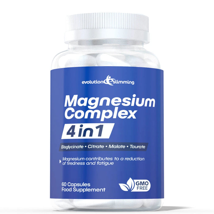 Magnesium 4 in 1 - Magnesium Taurate, Citrate, Malate & Bisglycinate - Evolution Slimming