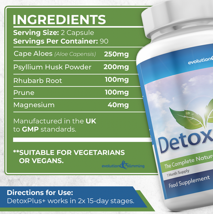 DetoxPlus Complete Cleansing System: Natural Bloating Relief and Digestive Support