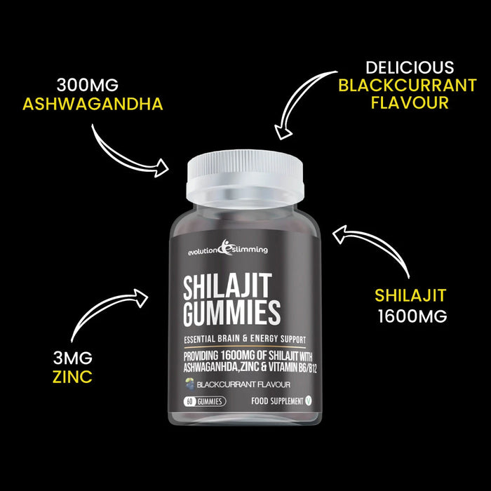 Shilajit Gummies with Ashwagandha - Evolution Slimming