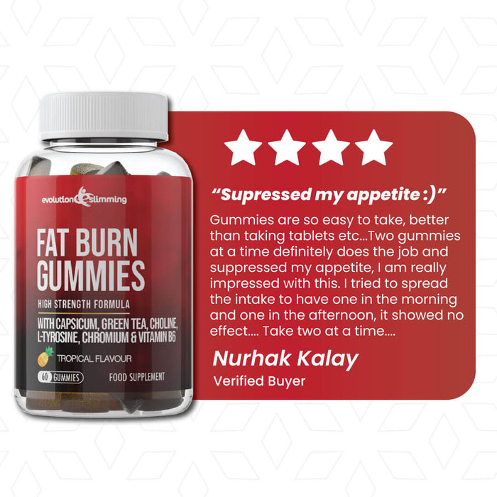 Fat Burn Extreme Gummies with Capsicum, Green Tea & L-Tyrosine