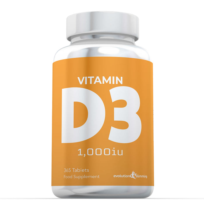 Vitamin D D3 1000iu Tablets - 12 Month Supply - Vegetarian Friendly