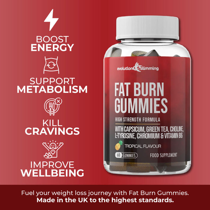 Fat Burn Extreme Gummies with Capsicum, Green Tea & L-Tyrosine