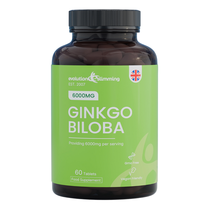 Ginkgo Biloba 6000 mg de alta potencia - Suministro para 6 meses