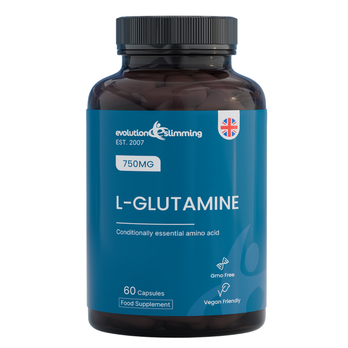 L-Glutamina 750 mg: Suplemento de aminoácidos puros para la recuperación muscular y la salud intestinal