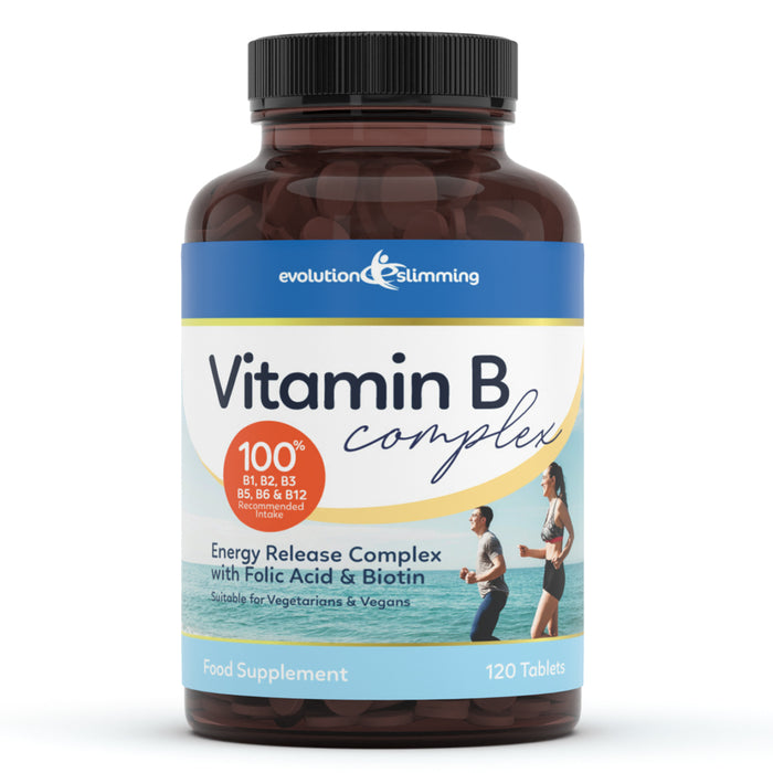 Vitamin B Complex Tablets, 100% RDA, Suitable for Vegetarians & Vegans