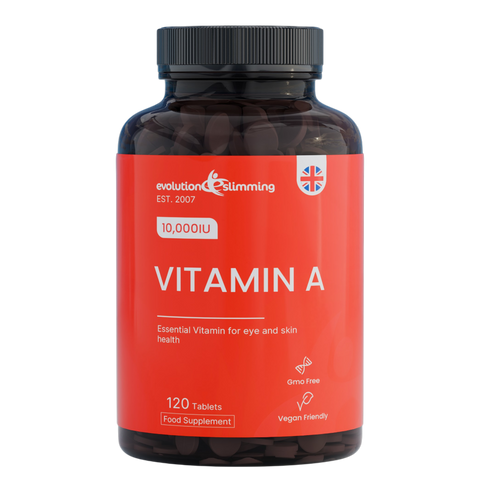 Evolution Slimming Vitamin A 10000 IU supplement bottle